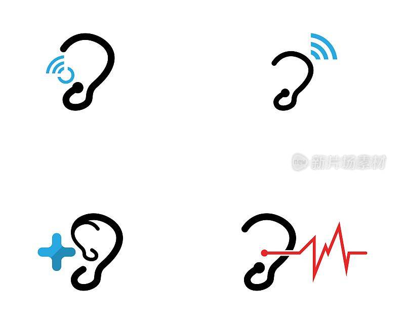 ear  and symbols vector app icons